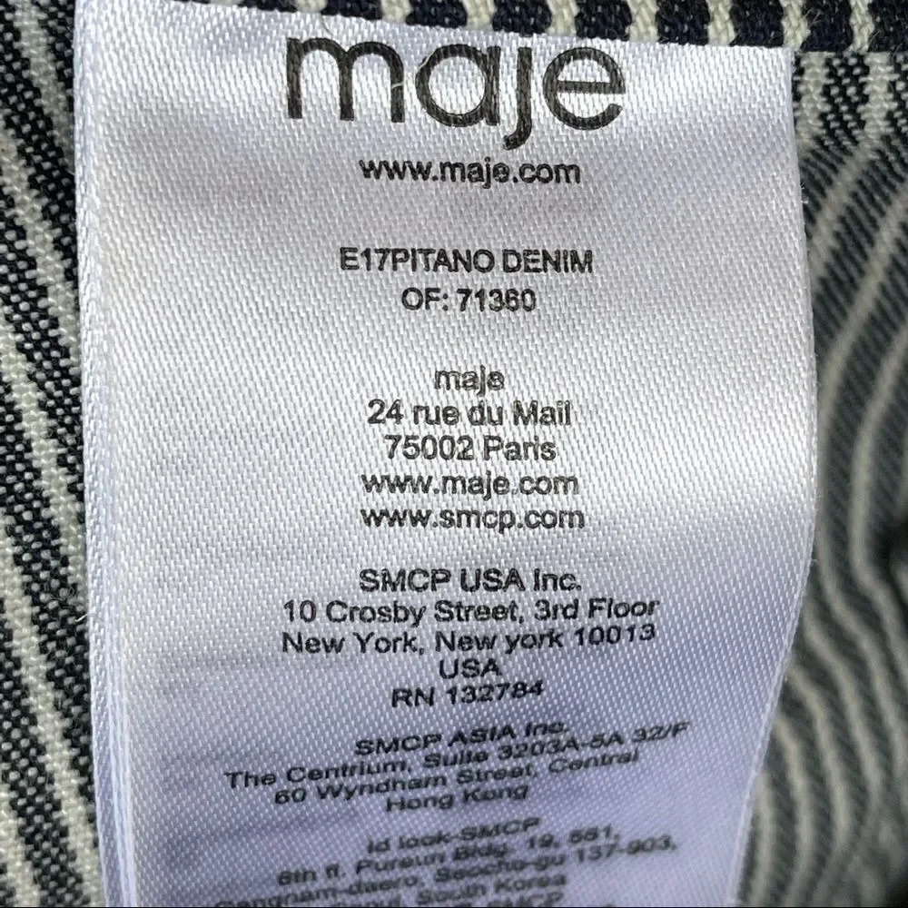 Maje wide leg denim trousers size 4 - Picture 11 of 12